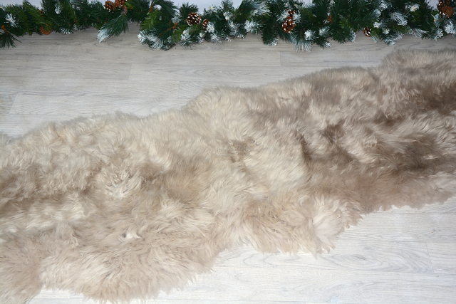 2er Lammfell-Teppich Beige Öko XXL Bettvorleger